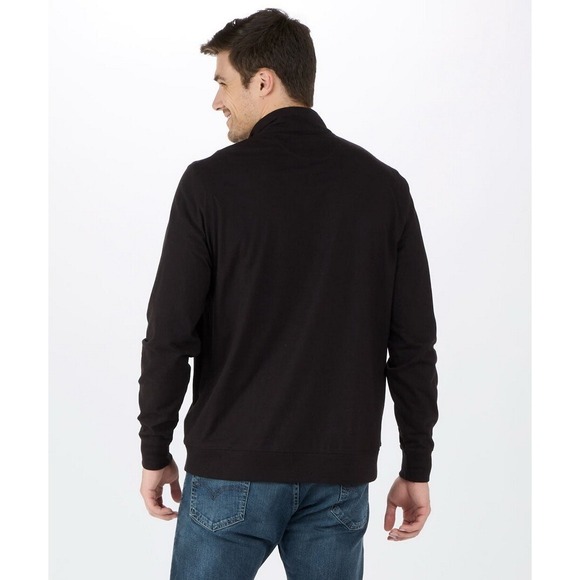 Men's Pima Quarter Zip Pullover, Black - Large Boxercraft - Picture 3 of 9